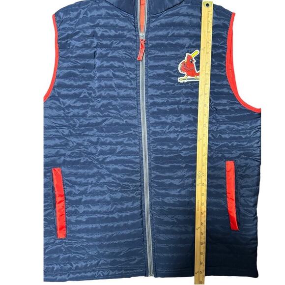 MLB St Louis Cardinals Blue Puffer Vest Size XL - Picture 3 of 6